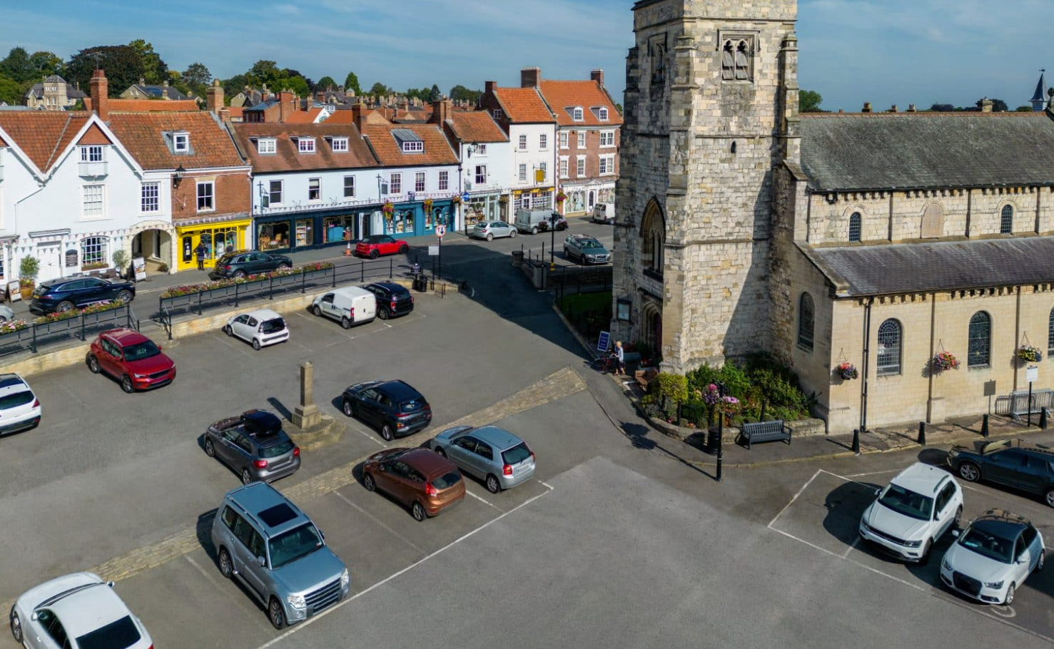 Malton Market Place and St Michael's Church, North Yorkshire