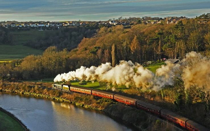 Steam locomotive on the North Yorkshire Moors Railway
